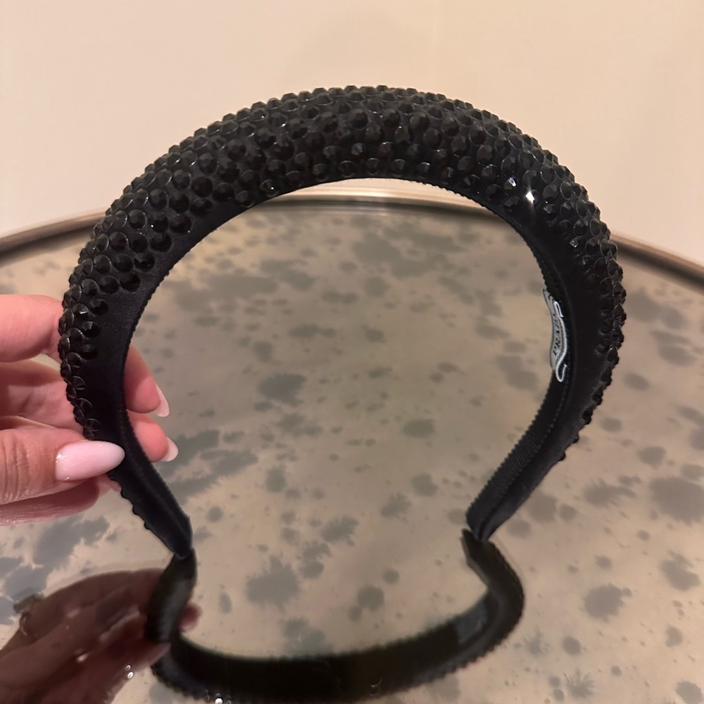 Prada Black Crystal Headband